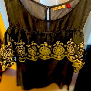 Denim off shoulder shirt